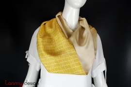 Silk scarf LOUISA-YELLOW BAMBOO